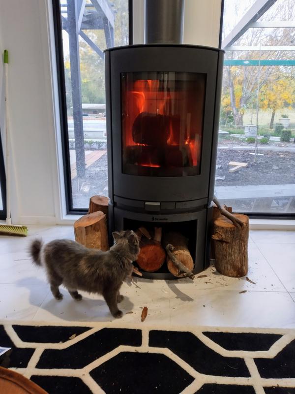 Scandia Helix Indoor Wood Heater - Black - Bunnings Australia