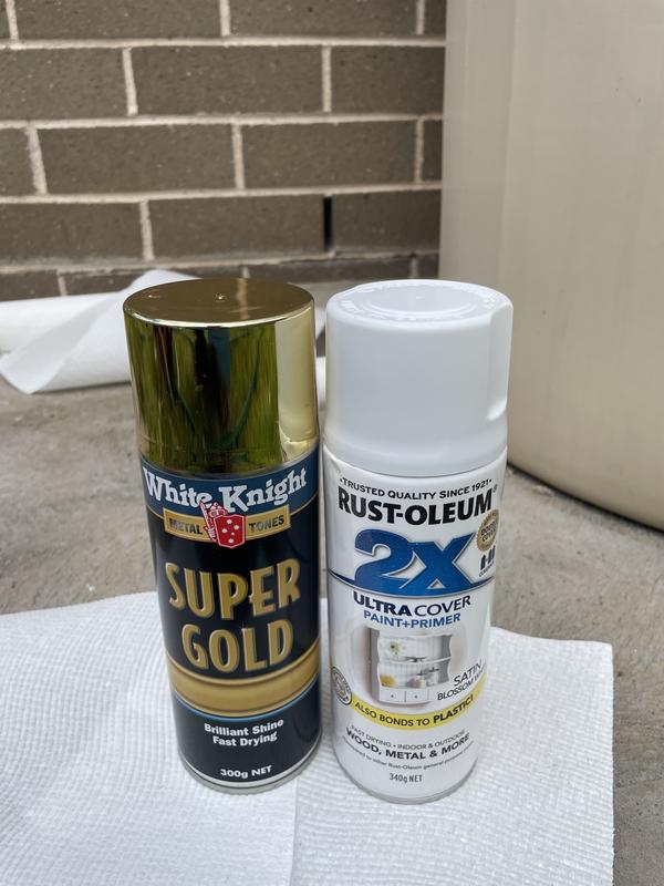 White Knight 310g Gold Satin Squirts Spray Paint - Bunnings Australia