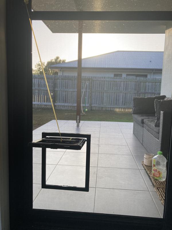 Pillar 202 x 254mm Black Medium Flyscreen Pet Door Bunnings