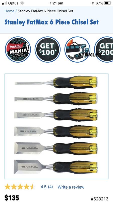 Stanley fatmax deals wood chisels