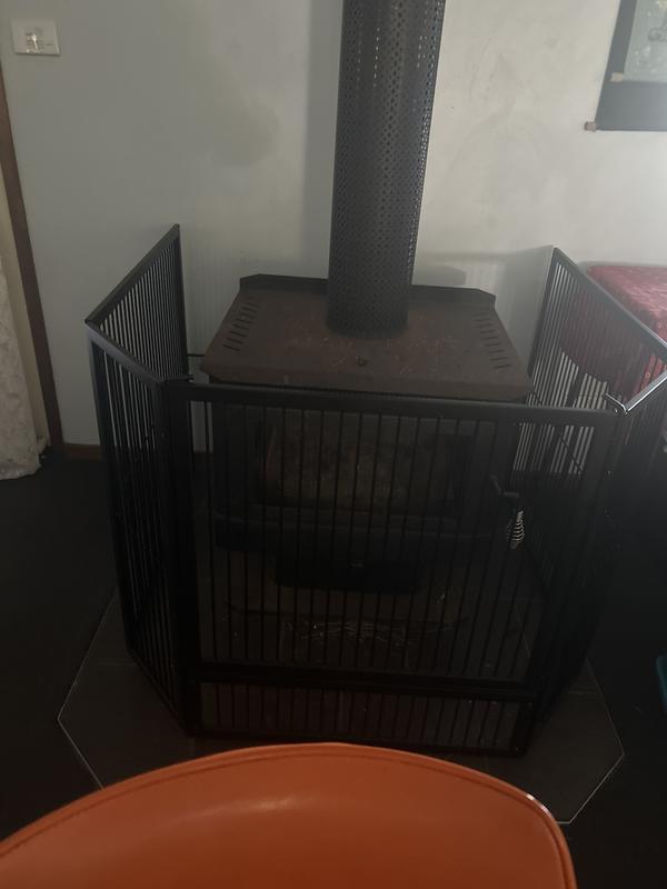 Scandia Heater Guard With Door - Black Small - Bunnings Australia