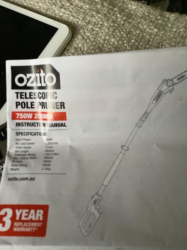 Ozito 750W 200mm 8 Corded Pole Pruner EPP 751 Bunnings New Zealand