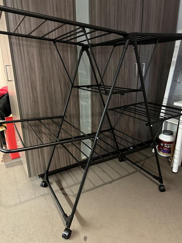 Hills Deluxe 2 Tier Airer Black Bunnings Australia