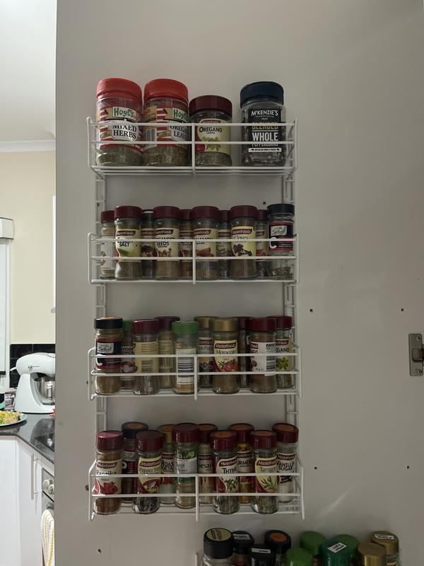 Practa Solutions White Adjustable Spice Rack Bunnings Australia