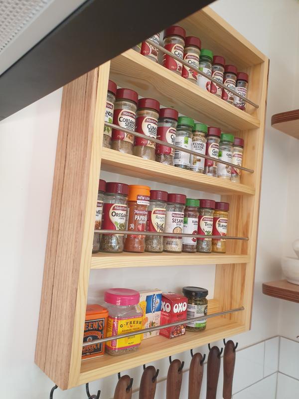 Wall mounted spice rack bunnings hot sale