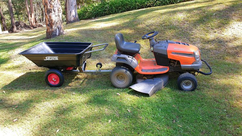 Garden trailer for ride on online mower