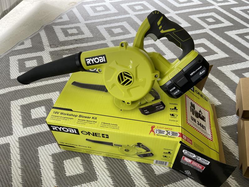 Ryobi 18v one+ workshop best sale blower kit