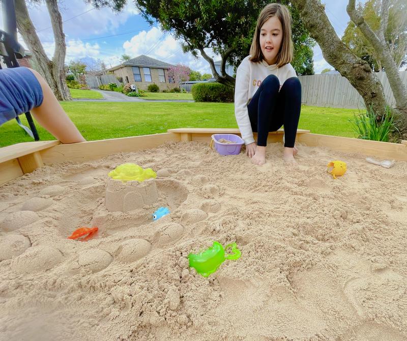 Play Sand, 2 Pack Sand(2 Colors) with Portable Play Sand Box and