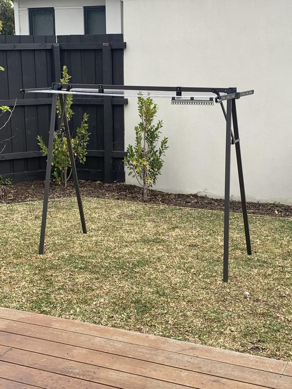 Hills 21m Woodland Grey Portable Clothesline - Bunnings Australia