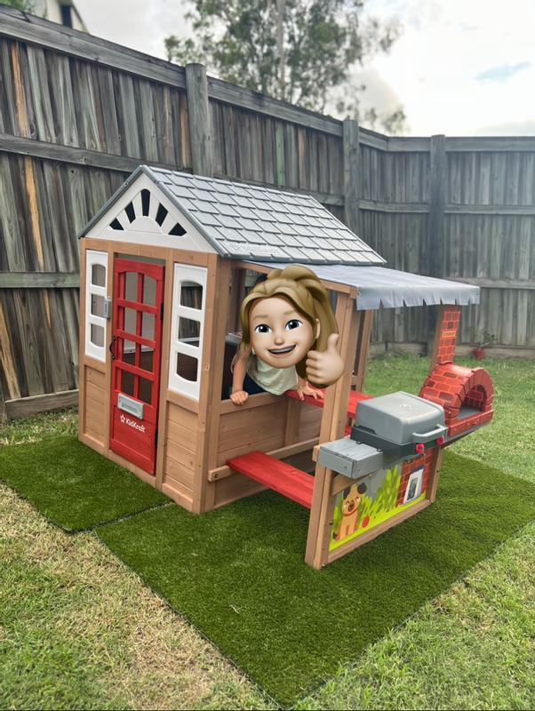 KidKraft Grill & Chill Pizza Party Wooden Outdoor Playhouse