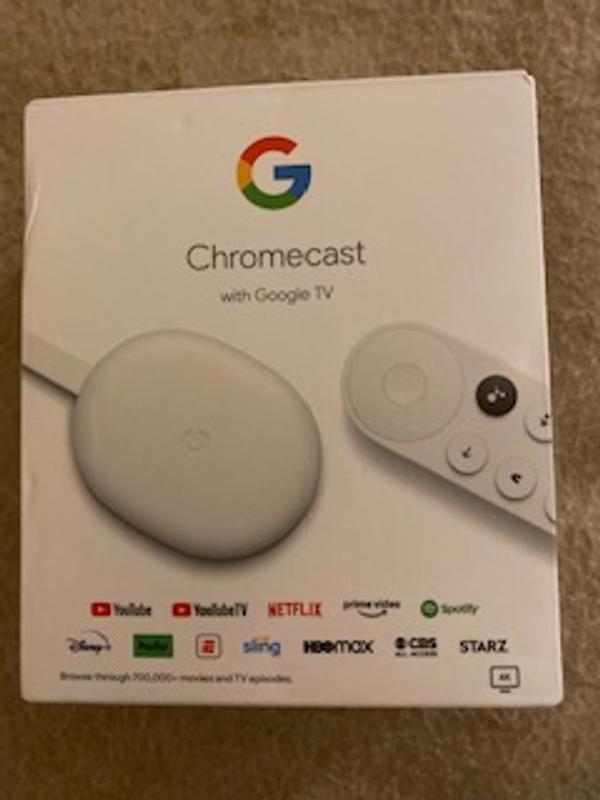 Google Chromecast with Google TV 4K　美品 Google Chromecast with Google TV 4K UHD Media Streamer - Snow