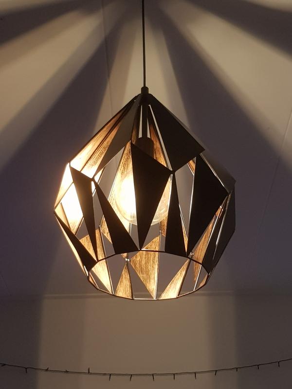 EGLO hanglamp Carlton 1 3-lichts - zwart/koper - Leen Bakker