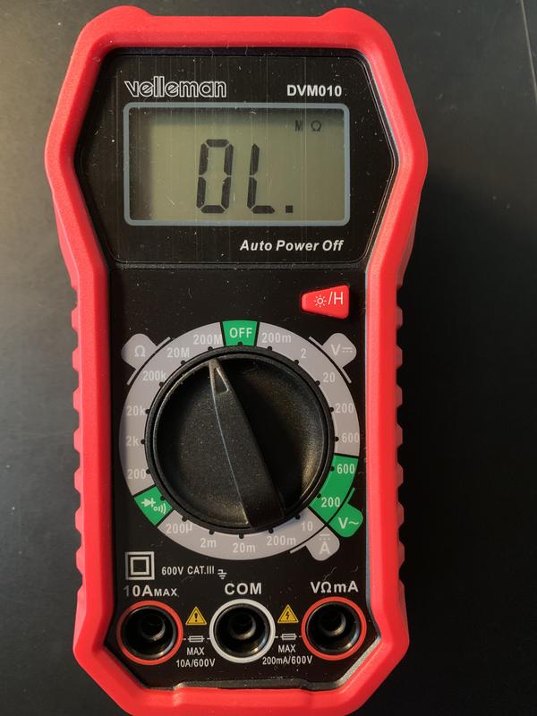 Velleman Digitale Multimeter Lcd-display CAT III 600 V 7 Functies 1 313341