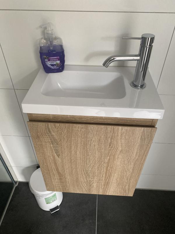 Kometmöbel Gasten-wc wastafel set badkamermeubel, voorgemonteerd