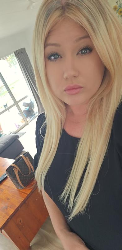After and before. Seen in comments it happened to one other blonde. I had to take off as it was getting extremely hot the product. I do Hair Extensions for a job