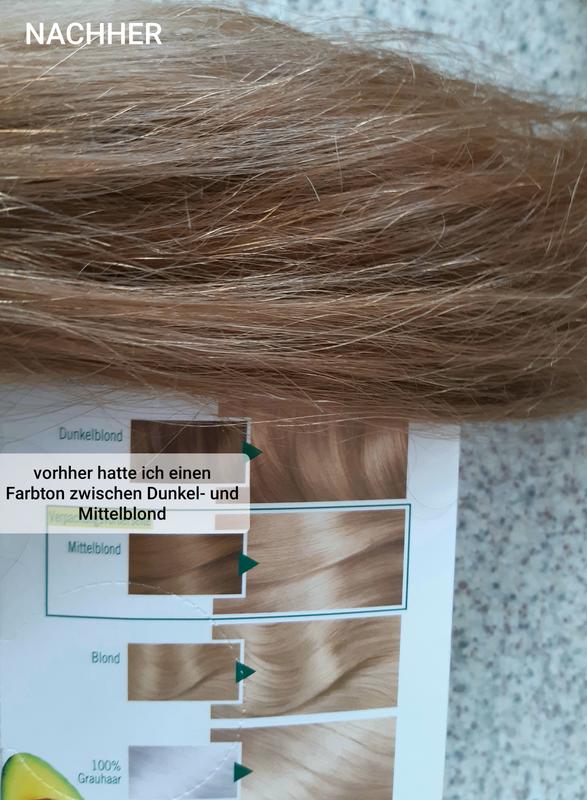 nach dem Färben, Vergleich mit Verpackung