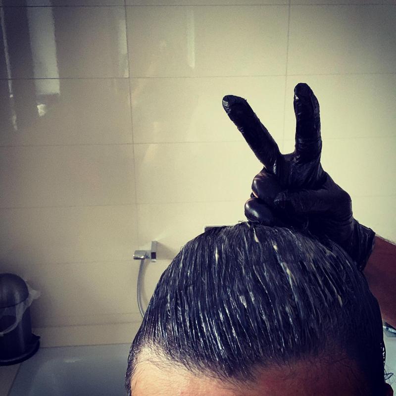 Haare gefärbt