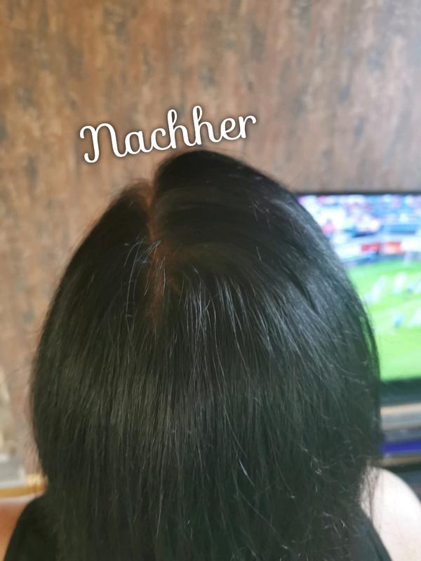 nach dem Färben mit Garnier Nutrisse Tiefes Schwarz
