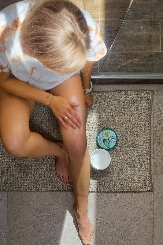 Auftragen der Bodylotion