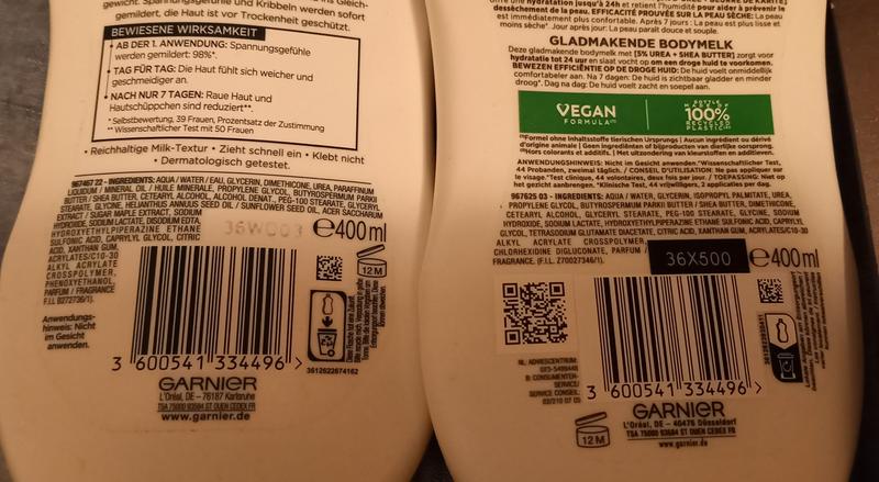 Links altes Design und rechts das neue Design mit veränderten Inhaltsstoffen