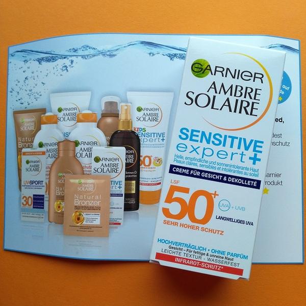 Garnier Ambre Solaire Sensitve Expert + Creme für Gesicht + Dekolleté LSF 50 +