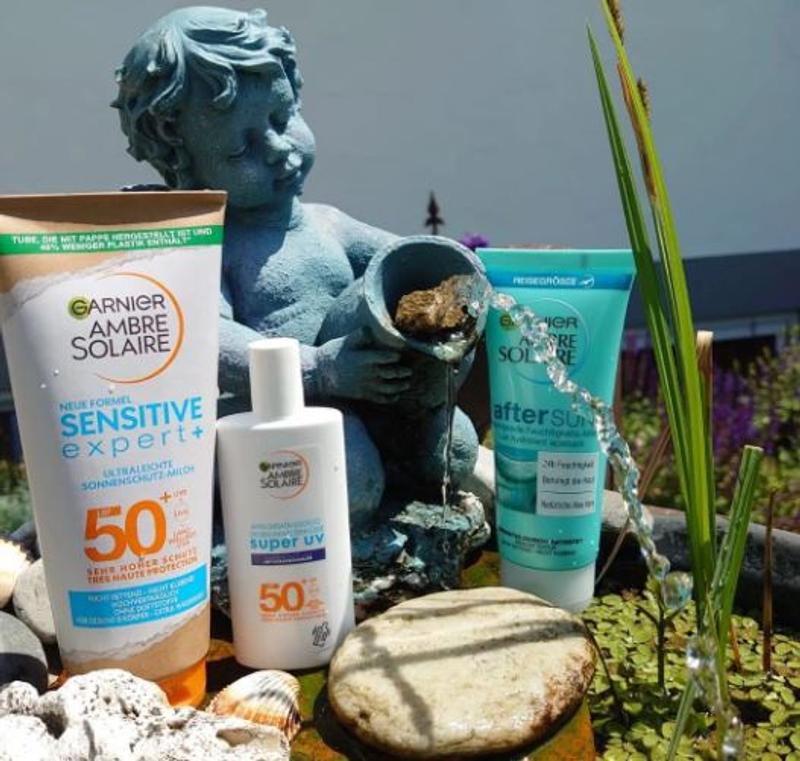 Das Garnier Ambre Solaire Anti-oxidativ Super UV Sonnenschutz-Fluid ist zu empfehlen!