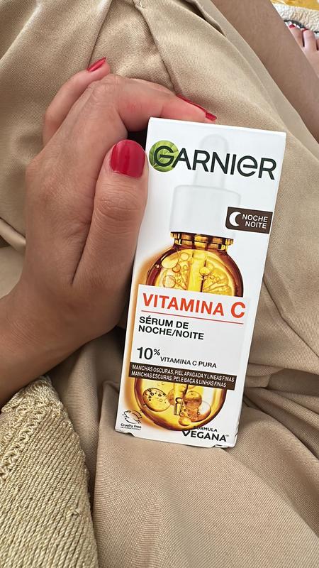 Serum garnier con vitamina C de noche