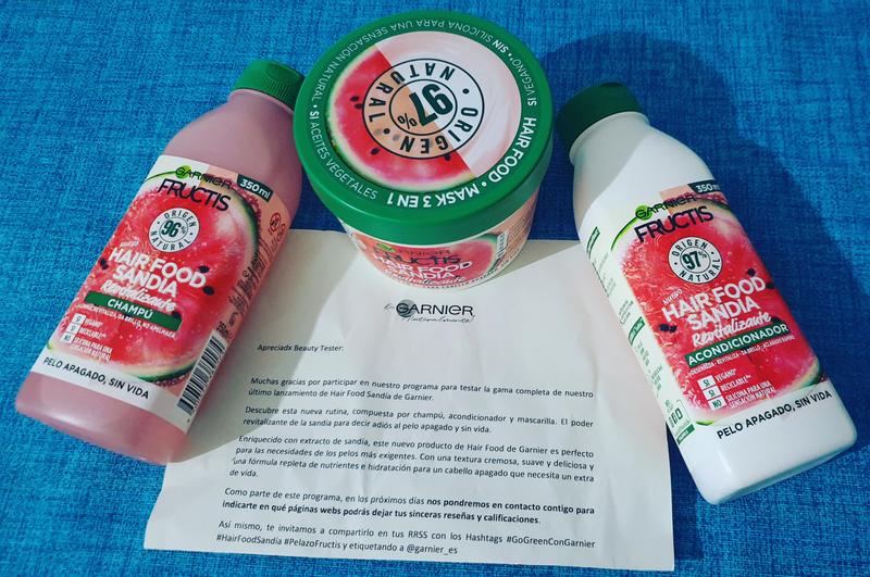 Mi lote recibido gracias a ser seleccionada por garnier para la campaña de #gogreencongarnier #pelazofructis #hairfoodsandia #beautytester