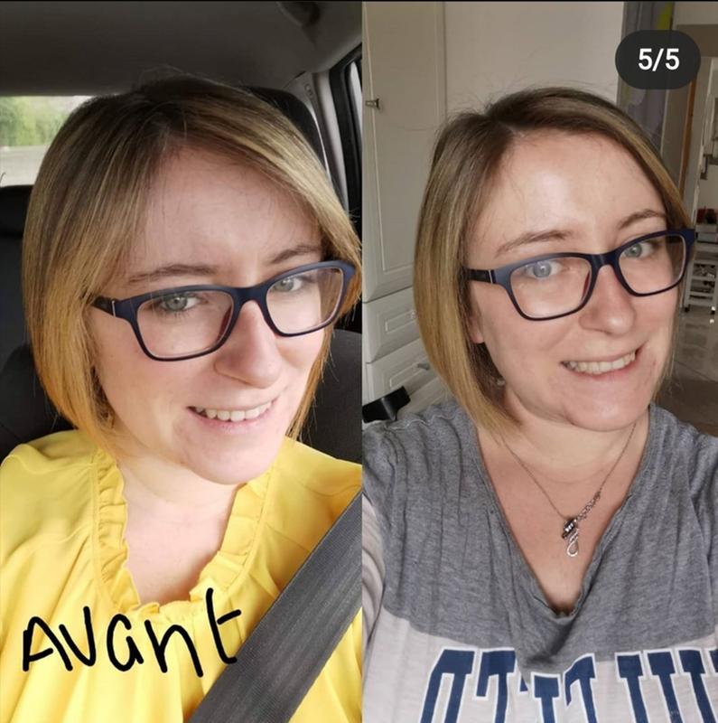 Avant après cheveux plus lisse plus doux plus brillant