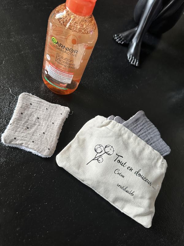 Ma nouvelle routine garnier avec mes cotons réutilisable