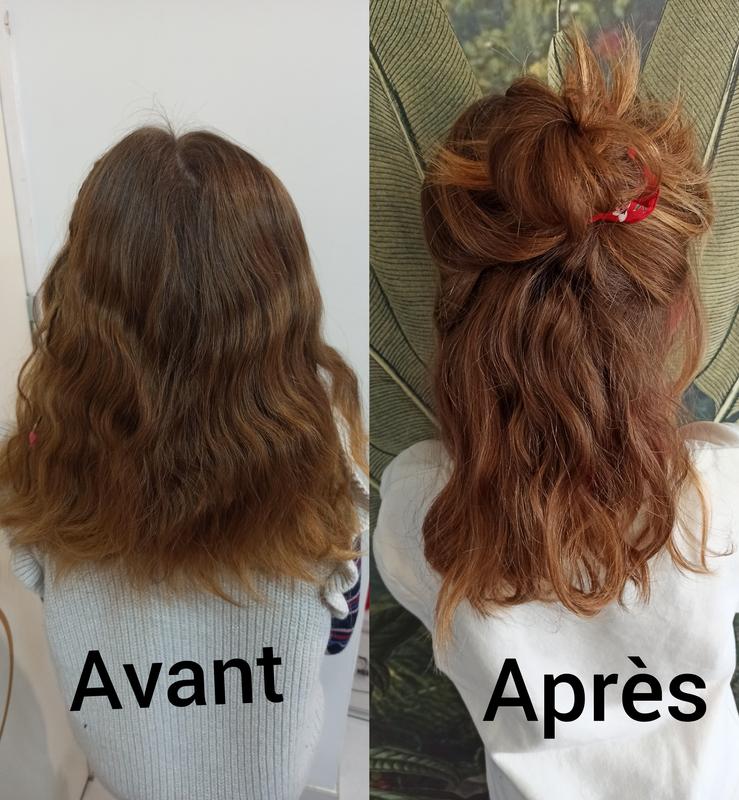 Avant/après la routine Méthode Boucles de Fructis Garnier