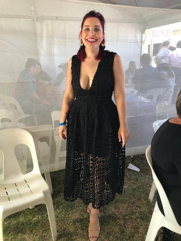 black race day dress