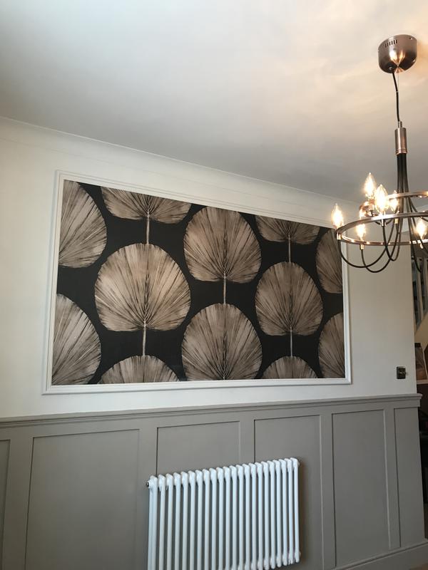 Palm Fan Charcoal Wallpaper Grahambrownus