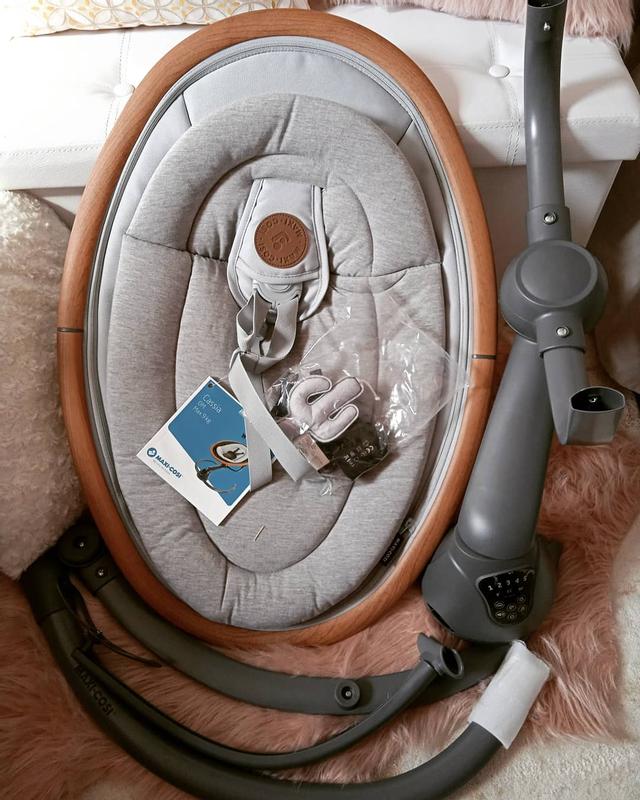 Maxi-Cosi Cassia Hamaca bebé eléctrica, 0-6 meses, máx. 9 kg, balancin bebe,  12 melodías, rotación 360°, detección automática, 5 velocidades, 2  posiciones de reclinación, Beyond Grey : : Bebé