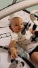Loves the mobile.| 3 months and loving tummy time and looking at himself.