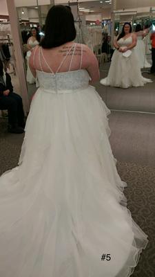 garza ball gown wedding dress with double straps