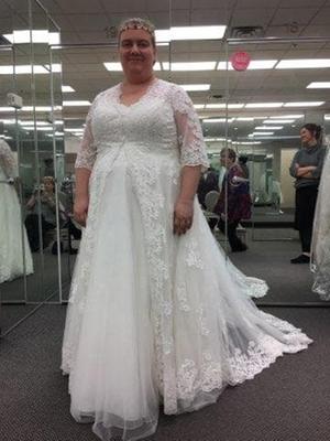 Organza Plus Size Wedding Dress with ...