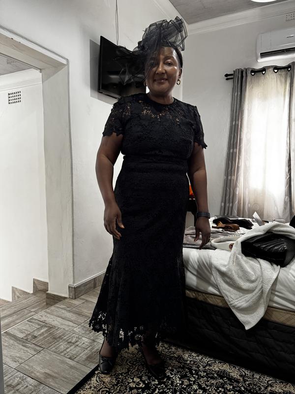 wallis black lace dress Black Wallis Lace Midi Dress