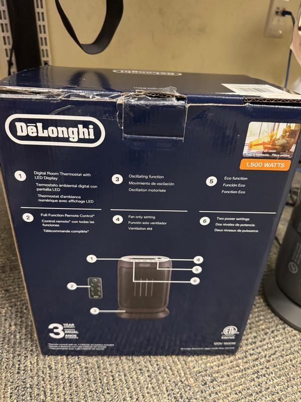 DeLonghi Compact Digital Ceramic Heater HFX41K15L | De'Longhi US