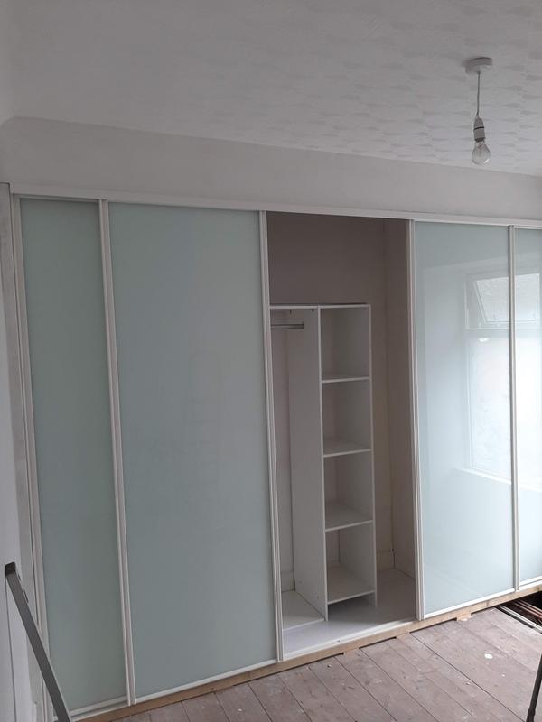 Arctic White Glass Sliding Wardrobe Doors Glass Door Ideas