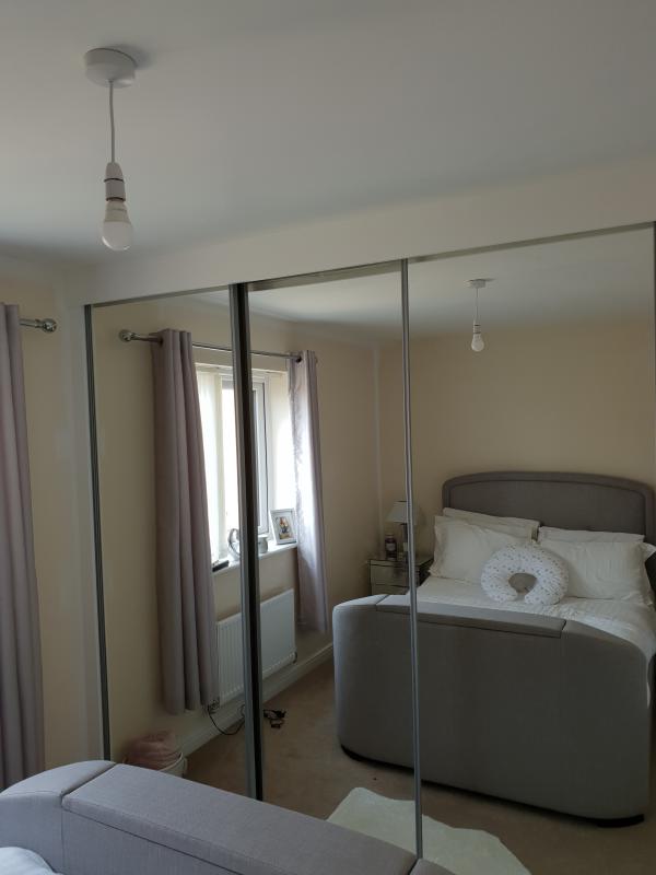 Blizz Mirrored Sliding Wardrobe Door Kit H 2260 Mm W 1200mm