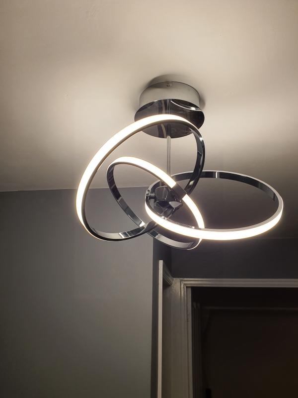 Endor Modern Chrome Effect Ceiling Light Departments Diy At B Q