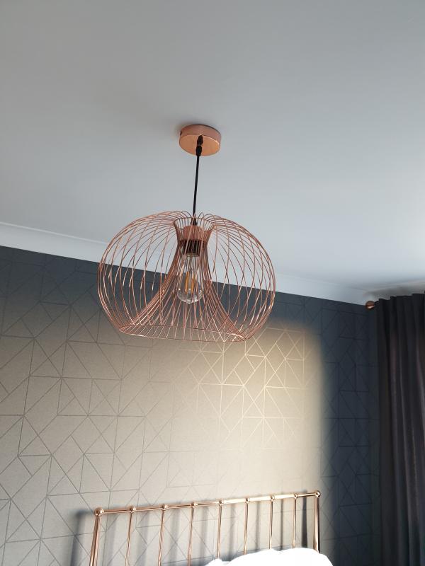 Jonas Copper Wire Ceiling Light Shade Shelly Lighting