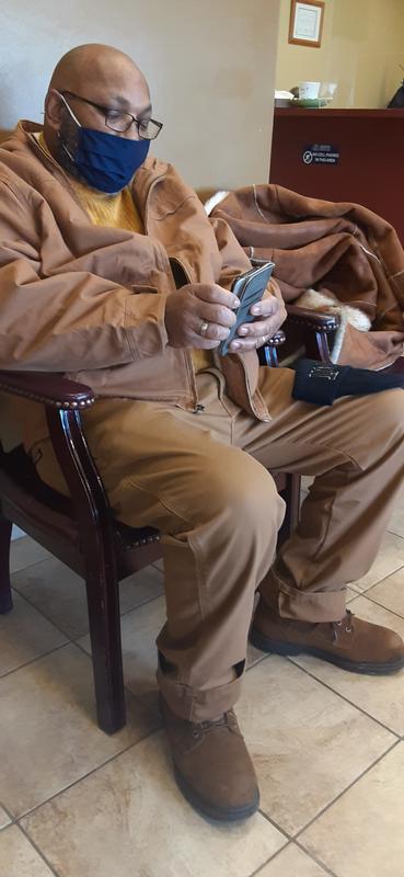 Niceley fitted pants to match his jacket