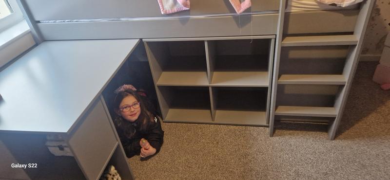 Anderson Mid Sleeper Bed Frame with Storage Drawers Kids Beds