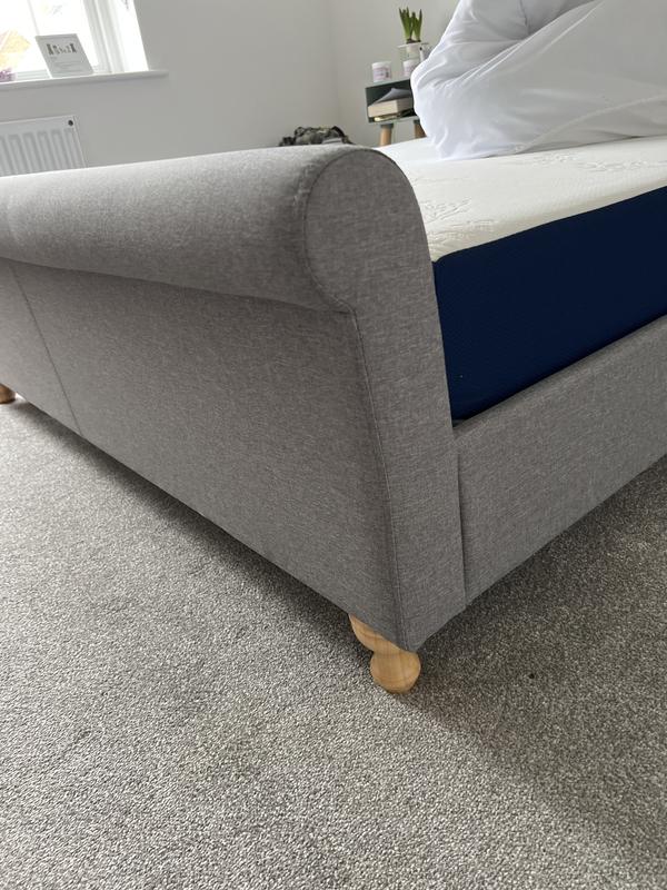 Upholstered bed online low profile