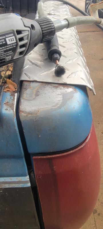 Rust after using stainless steel brush for 2 mins