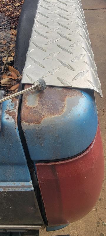 Rust after using carbon steel brush for 2 mins