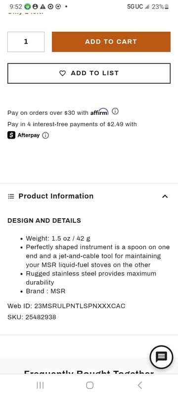 Photo submitted with review of product