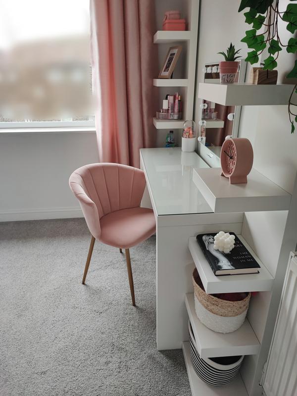 Pink dressing table online chair dunelm